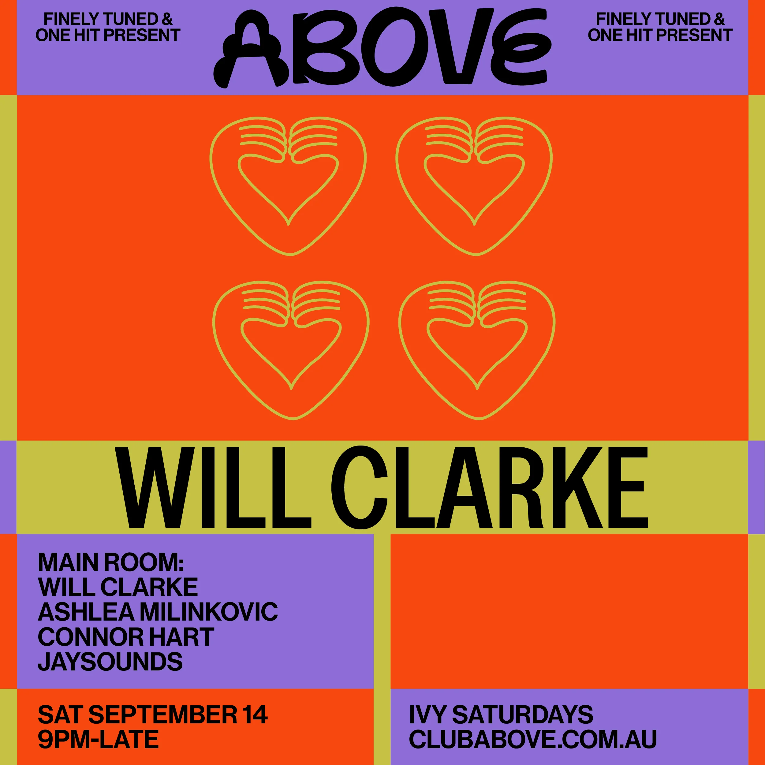 Above event on September 14 featuring Will Clarke performing live in Sydney