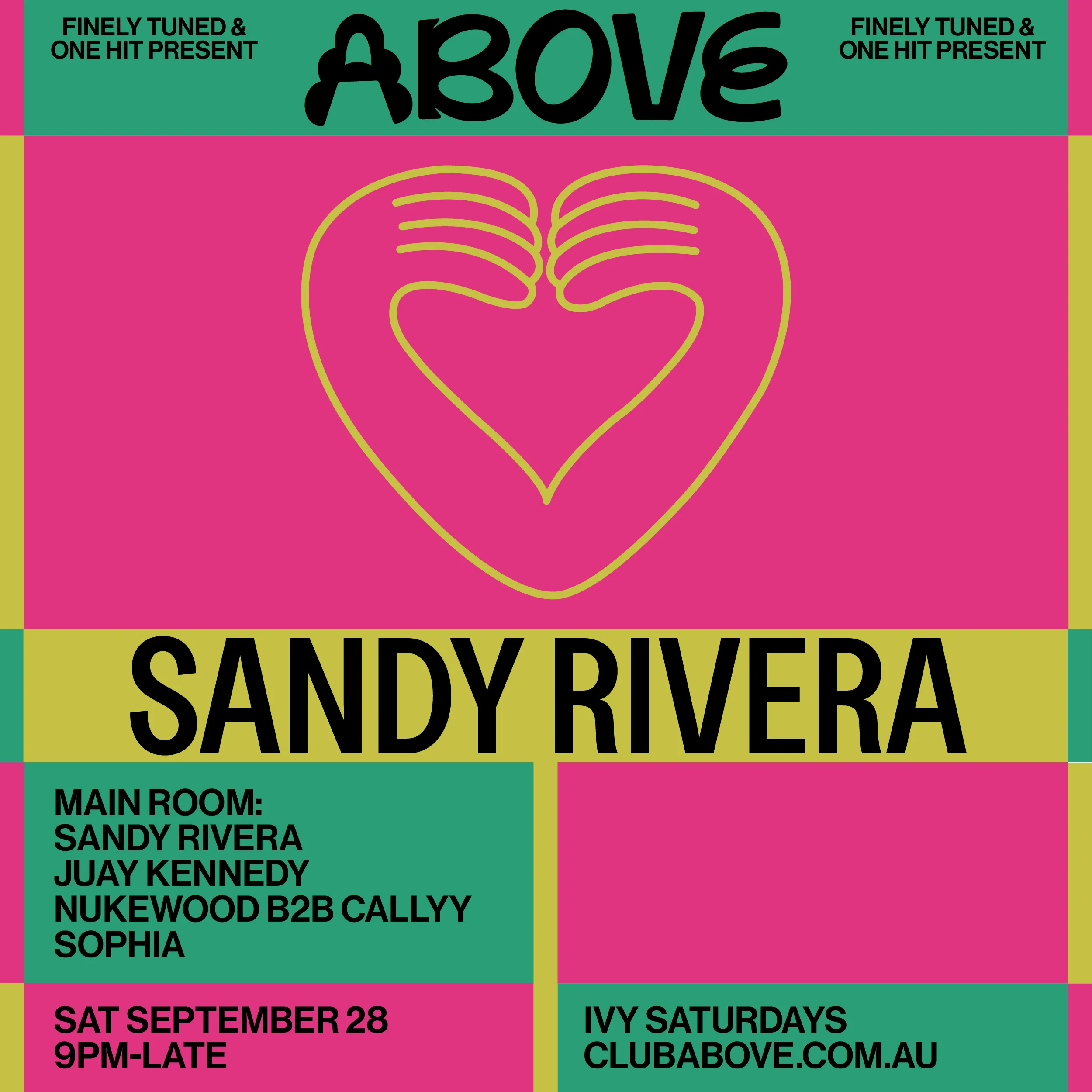 Above event on September 28 featuring Sandy Rivera performing live in Sydney</p>
<p>