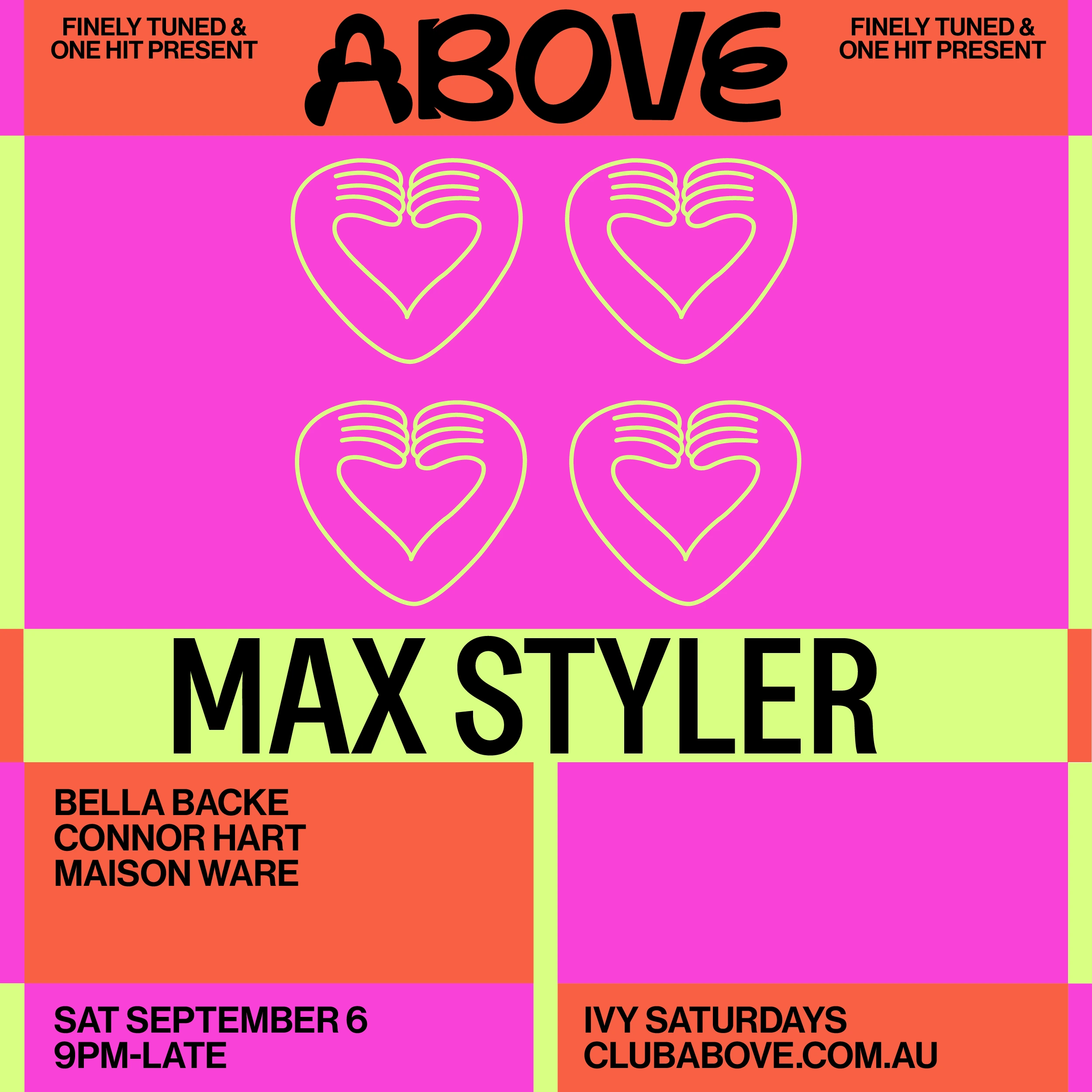 Max Styler performing live at Above on September 6 in Sydney, Australia
