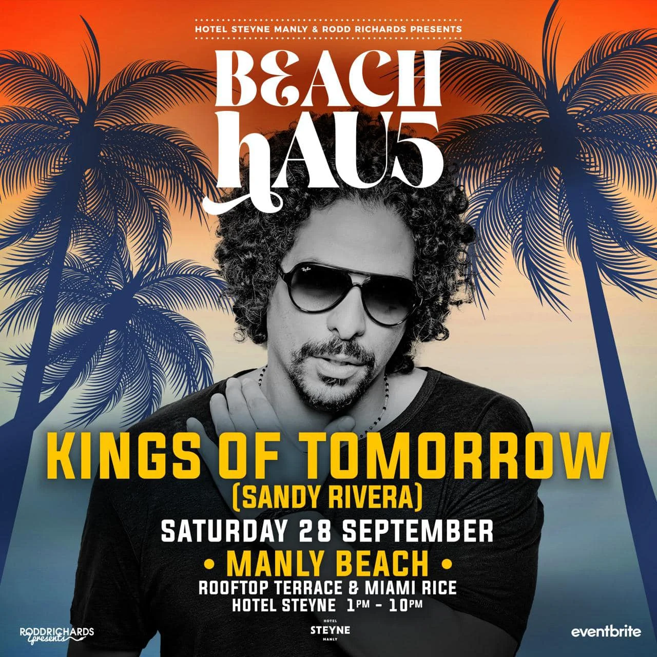 Sandy Rivera (Kings Of Tomorrow) performing live at Beach Hau5, Sydney's ultimate beach party.