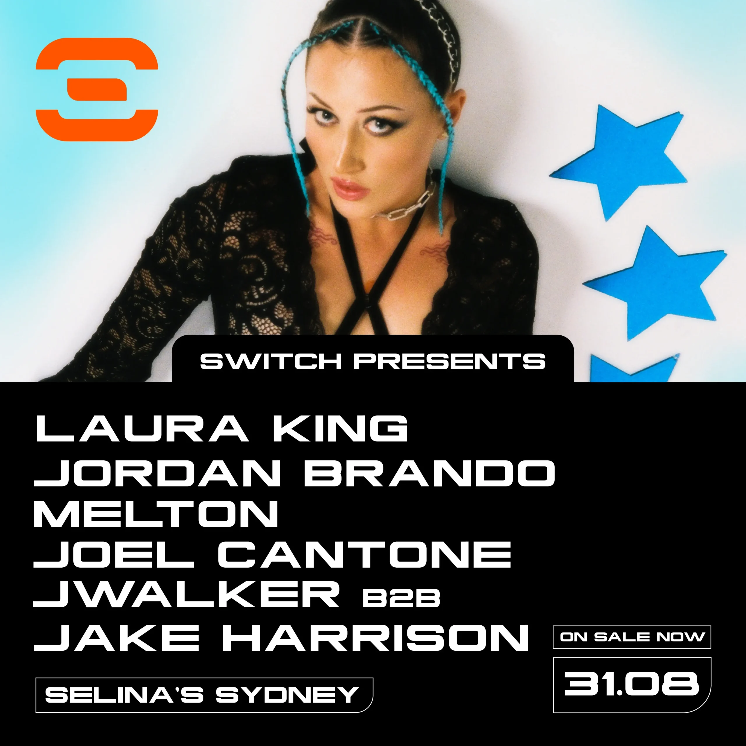 SWITCH 008: Laura King, Jordan Brando + More at Selina's Sydney