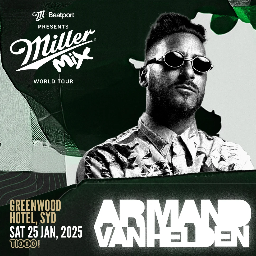 Armand Van Helden performing live in Sydney at The Greenwood, part of the Miller Mix World Tour.