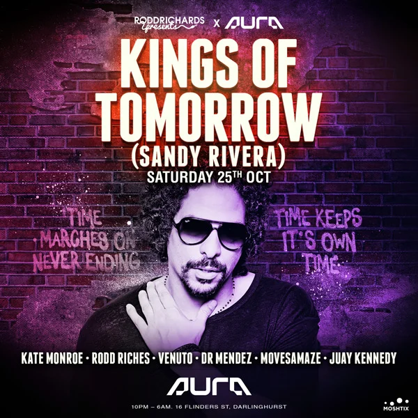 AURA Nightclub Sydney Australia featuring Kings of Tomorrow Sandy Rivera house music event
