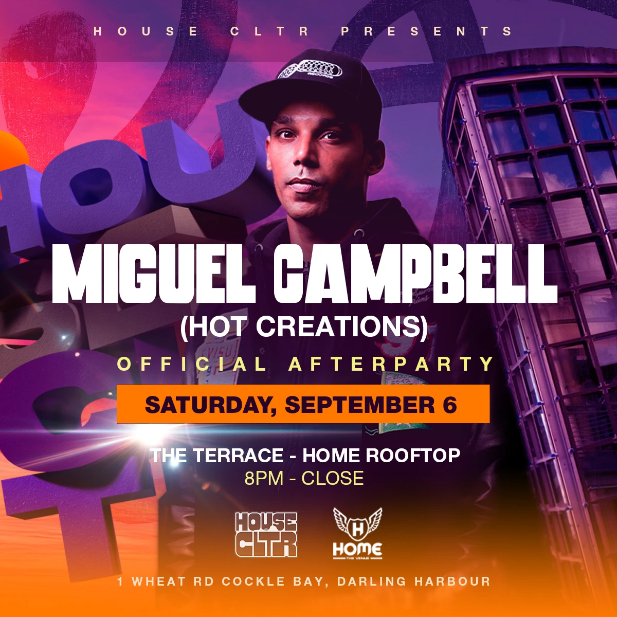 House CLTR Sydney Australia Miguel Campbell terrace afterparty house music event 2025